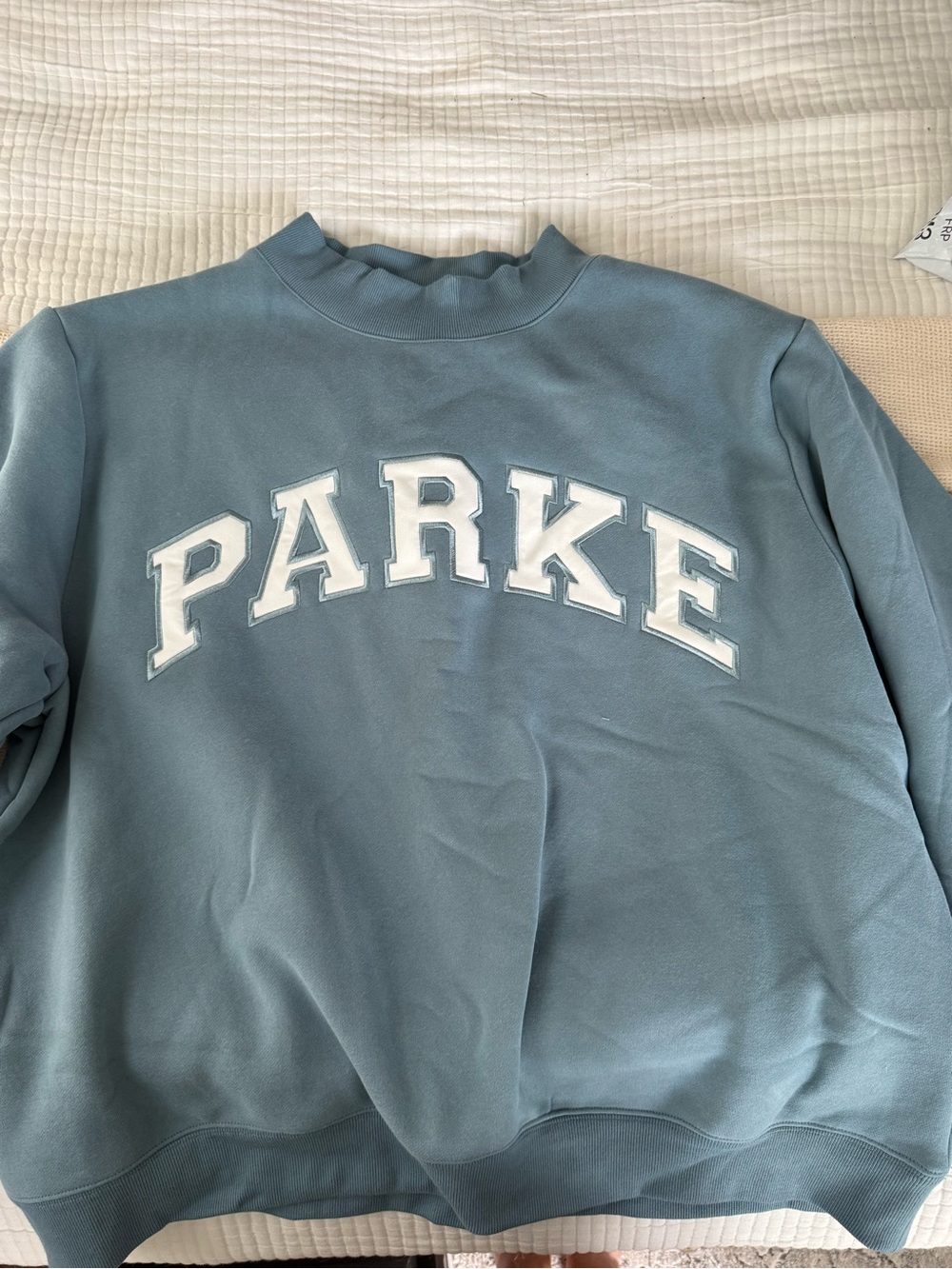 PARKE Light Blue Mockneck Sweatshirt